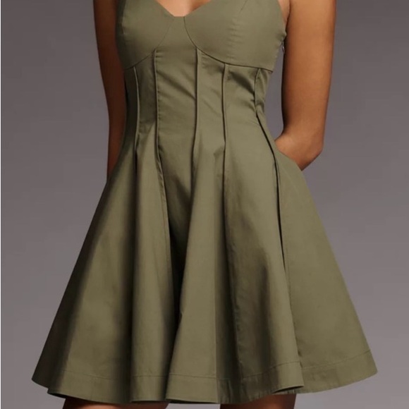 Anthropologie Dresses & Skirts - Mare Cotton V-Neck Corset Mini Dress